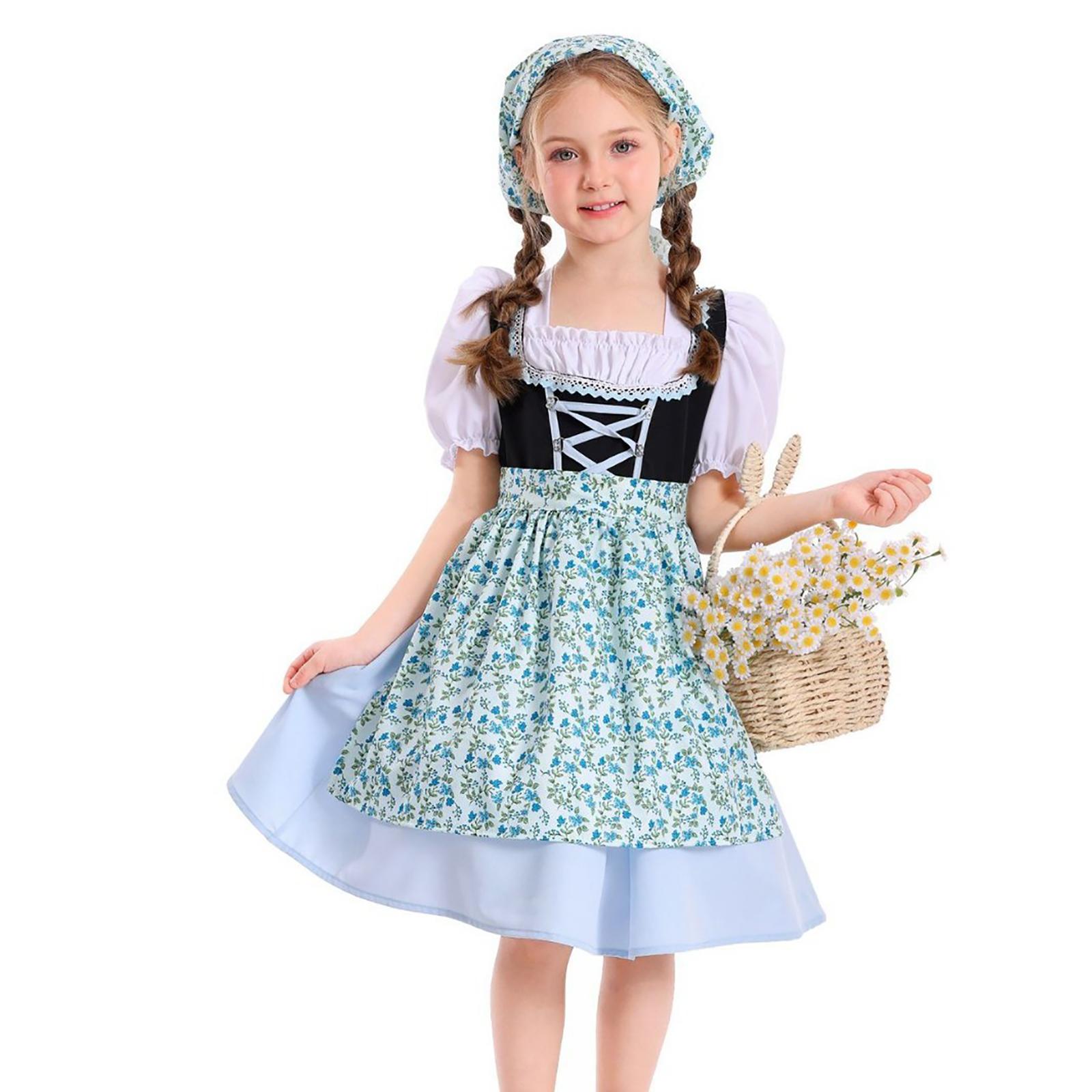 Bavarian Girl Dress , Oktoberfest Children s Costume , European Outfit S