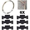 6pcs Headlight Trim Ring Clips 51132752145 Fit for Mini Cooper R55 R56 R57 R58 R59 R60 F56
