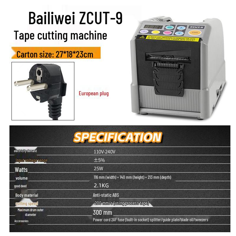 ZCUT-9 Intelligenter Automatischer Klebebandabroller für Abdeck- und Klebebänder