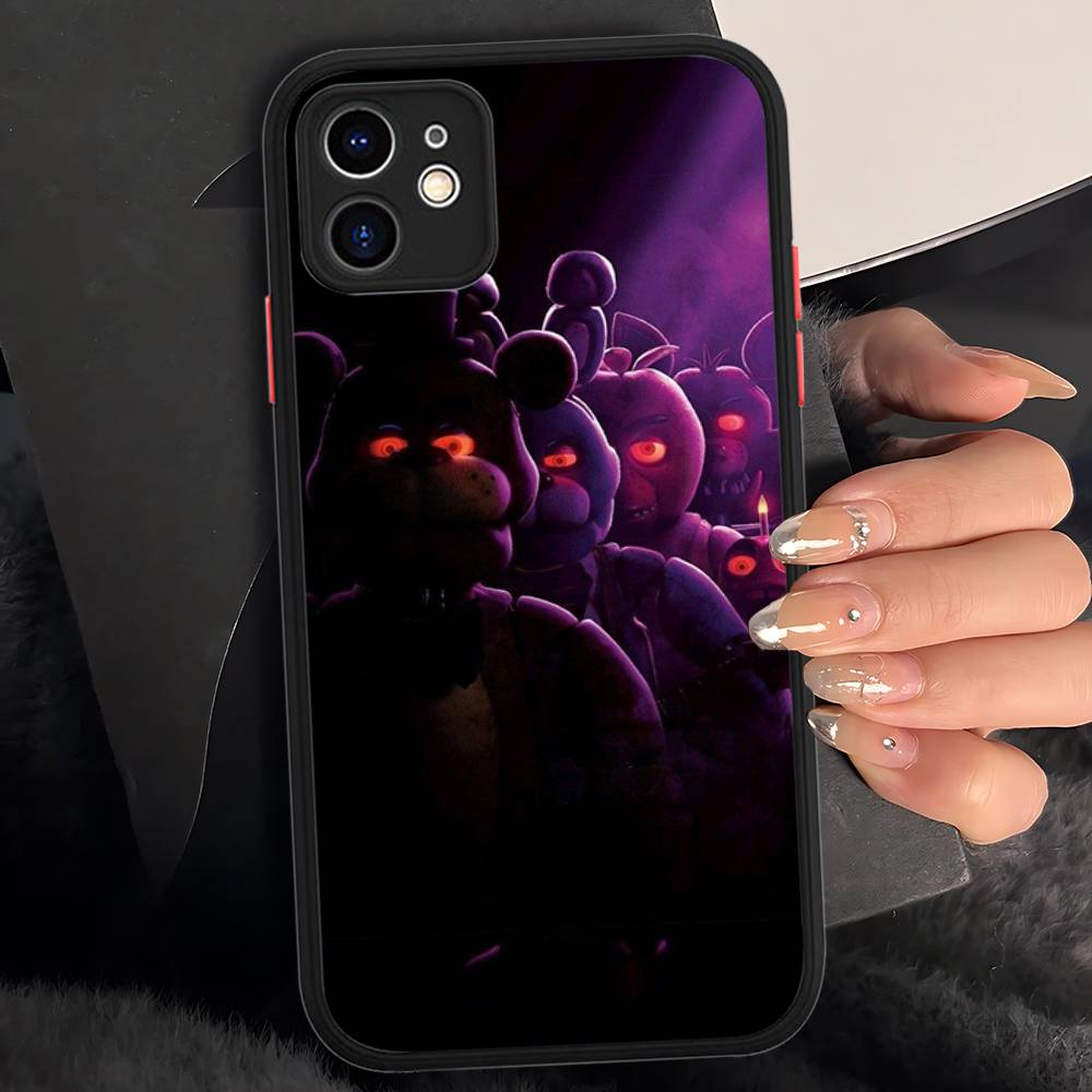 

Game Five Nights At Freddys For IPhone 16 15 14 13 12 11 Pro Max X XS MAX Plus Translucent Black Phone Cover iphone 11pro