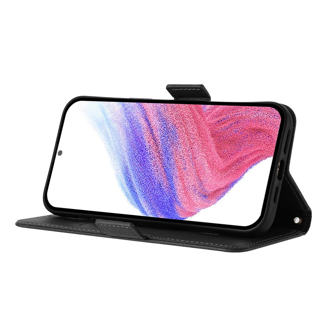 For Samsung Galaxy A16 5G/A16 4G Case Rose Imprinted RFID Blocking Leather Phone Cover with Strap