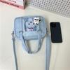 Fashion Casual Kawaii Ita Bag Mini Crossbody Bag Doll Display Transparent Pocket Lightweight Nylon Handbag for Women Girls