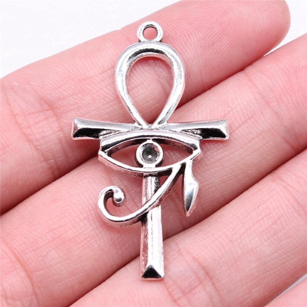

Анкх Хрест Підвіски Шарми Чоловічі Ювелірні Вироби Естетичні Дешеві Милі Речі A28-5pcs-44x26mm