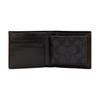 Coach 3 IN 1 Wallet 11 Classic Presbyopia Signature Coated Canvas Suit Wallet Men's Black Black