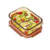 Partitionerad Mikrovågsugnssäker Glas Lunchlåda