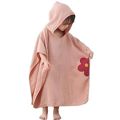 [MARBEINE] Baby Bathrobe with Hood, Kids Boys and Girls, Cotton Bath Towel Cape, Bath Poncho, for After Bath, Children's