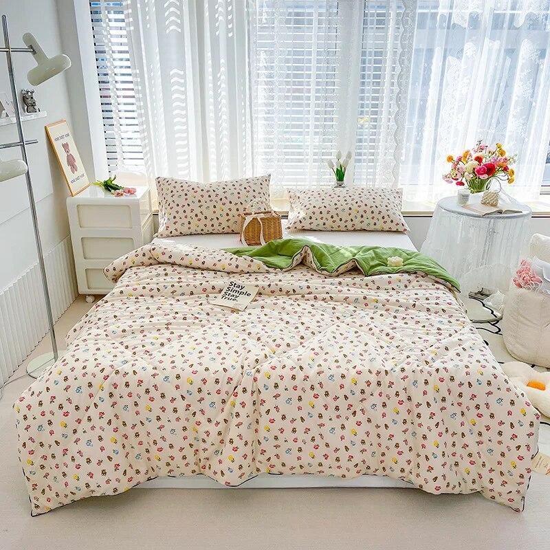 Summer Lightweight Thin Comforter Cooling Air-condition King Queen Size Quilt Throw Blanket Bedspread for Single Double Bed Sofa
