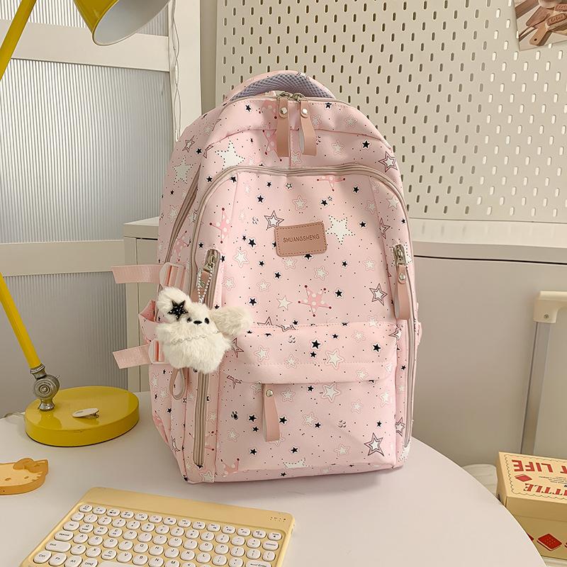 Schultasche College Stil Schultasche Weiblich Mittelschüler Koreanische Edition Große Kapazität High School Schüler Fünfzack Rucksack 1011 Neu