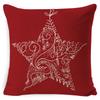 Christmas Celebration Pillow Elk Snowman Festive Cushion Cover Red Sofa Back Cushion Pillow Cover