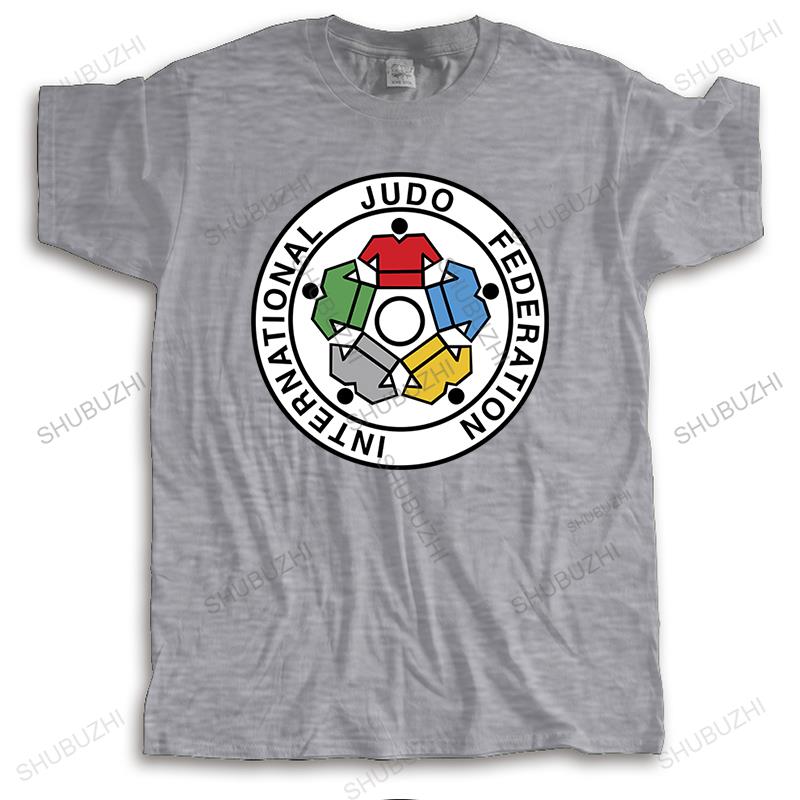 

New fashion crew neck tshirt summer cotton tees loose tops IJF International Judo Federation unisex Male Short Sleeve TSHIRT 3XL