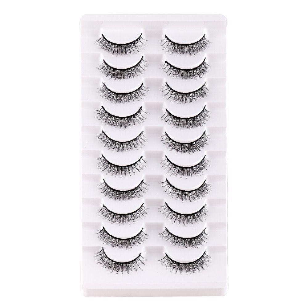 

Korean Faux Mink Lashes Natural False Eyelashes Manga Lashes Short Lashes Cat Eye Look 7031