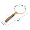Premium Brown Grip Reading Magnifier With Gold-Tone Frame