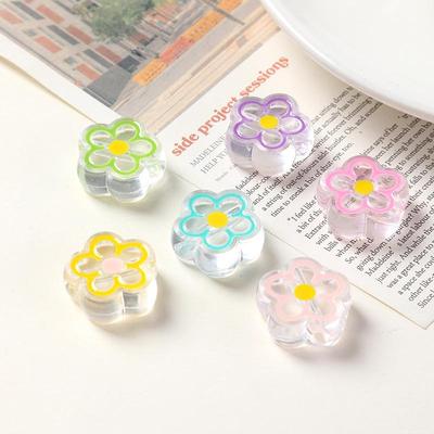 Acrylic Five-Pointed Star Flower Beads for DIY Jewelry Accessories