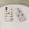For iPhone 16 Case Anti Drop TPU Phone Back Cover Epoxy Glitter Butterfly