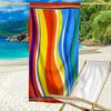 Ultra-Soft Microfiber Striped Beach Towel, Quick-Dry Sand-Free Lightweight for Travel Yoga Camping