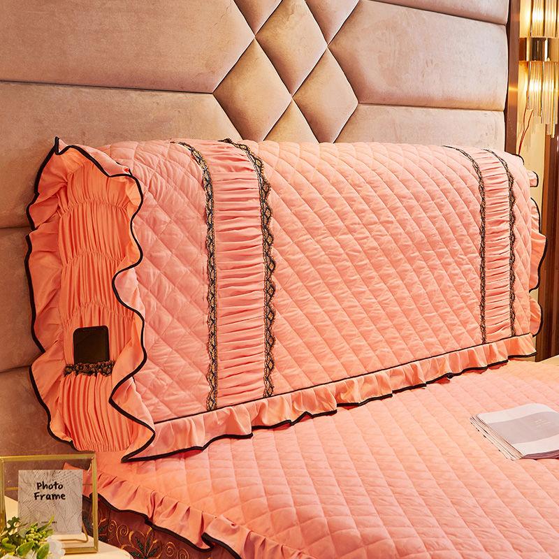 European All-inclusive Thicken Quilted Headboard Cover Soft Cotton Fabric King Queen Size Dustproof Bed Head Cover 150x70cm