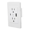 8pcs USB Outlets 15 Amp Wall Outlets Receptacles with USB Type C Ports Plug Outlets White Concealed 118 Type