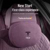 Cuscino per Poggiatesta e Lombare Viola per Maybach, Mercedes, Tesla - Protezione del Collo e Comfort per Tutte le Stagioni