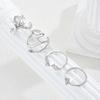4 Stück/Set Gothic Unregelmäßige Geometrische Sternen-Öffnungsringe für Damen Herren Mode Persönlichkeit Punk-Ringe Party Schmuck Zubehör