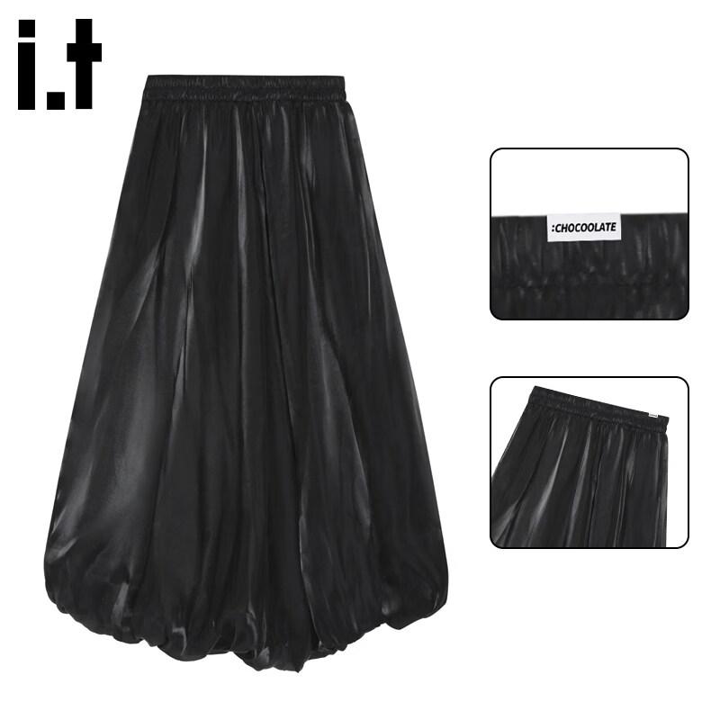 Floral Bud High-Waist Midi Skirt L