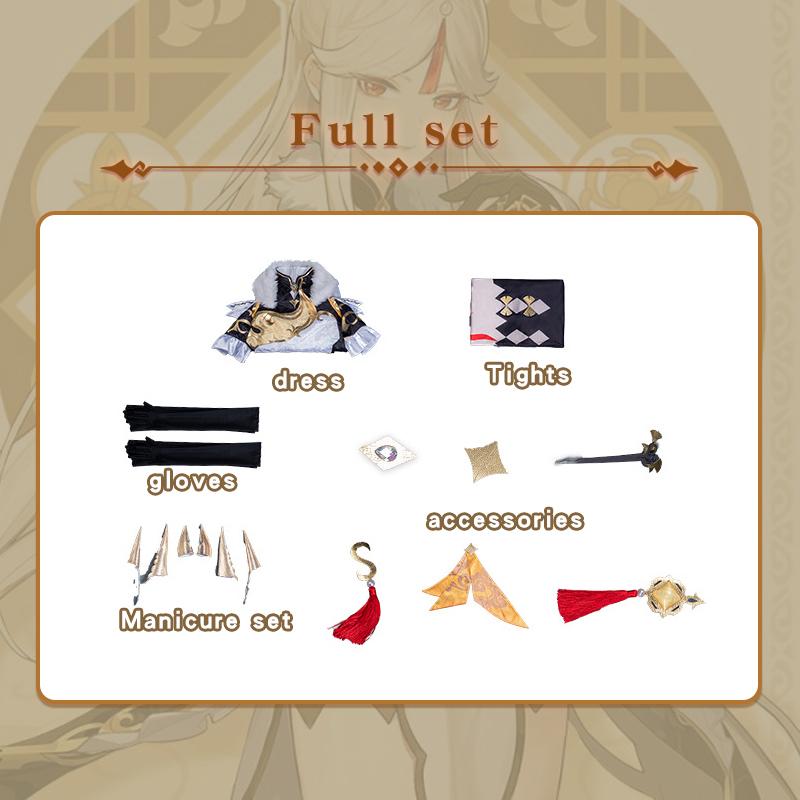 Game   NingGuang Cosplay Costume Wig Anime Halloween Party Cheongsam Dress Girl Halloween Costumes Fo Women Vestido