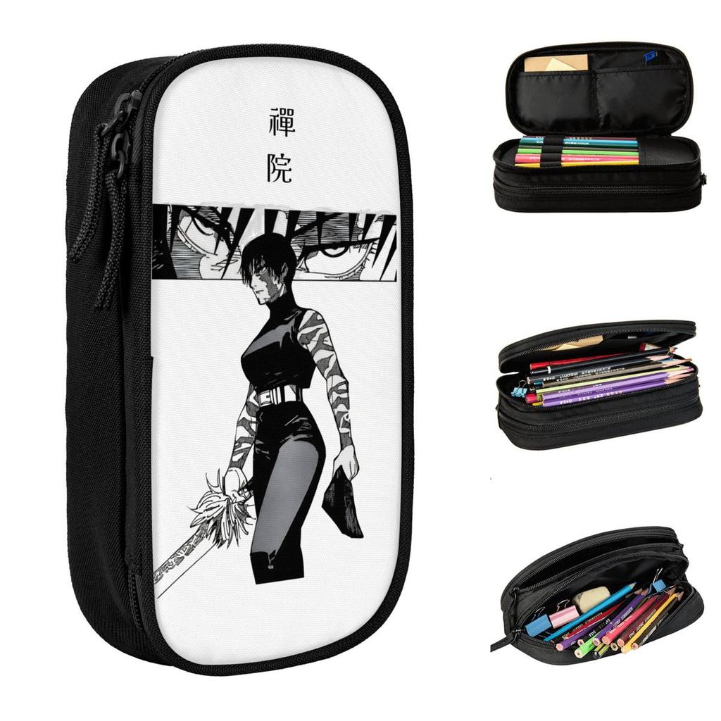 New Maki Zenin Manga Pencil Cases JJK Kaisens Anime Pencilcases Pen Box for Girls Boys Bag School Supplies Gifts Stationery