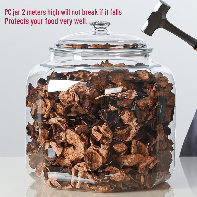 Airtight PC Plastic Storage Jar for Tea & Dry Goods