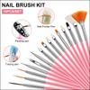 Kit Polvere Acrilica per Unghie Limegirl con Pennello per Unghie e Strumenti per Nail Art, Design Unghie Fai-da-Te, Lucentezza a Lunga Durata, Multicolore
