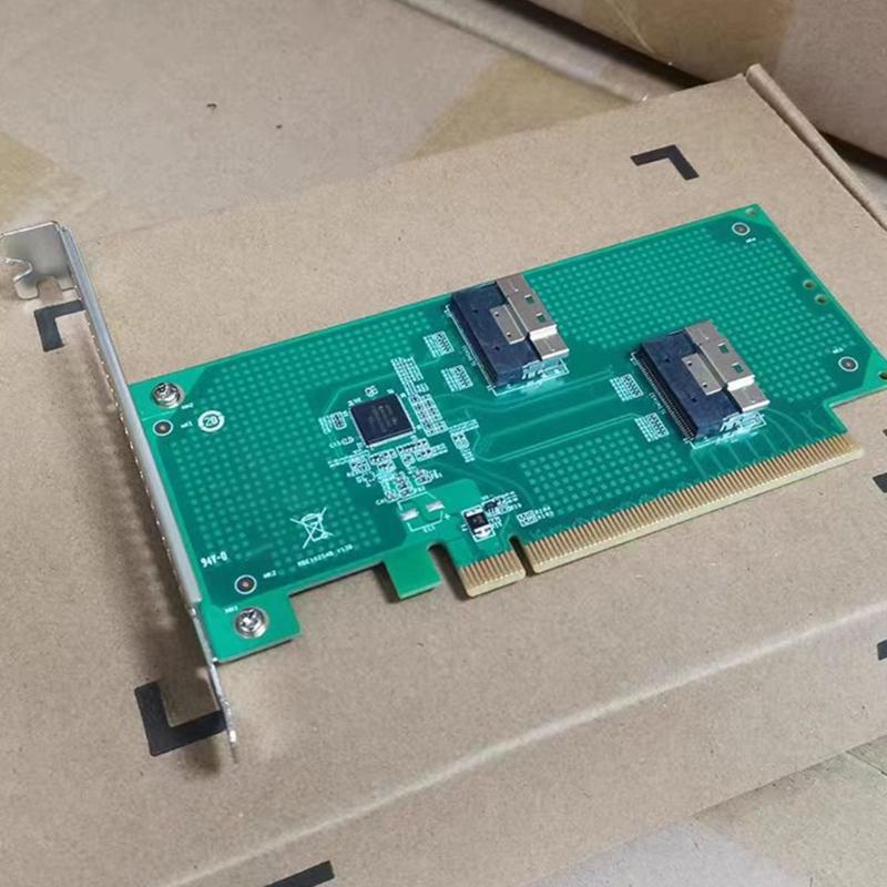 Highly Speed SFF-8654 8i To PCIe 4.0 X4 X8 External Extension Card Adapters SFF-8654 8i Adapters Card Computer for Nvme