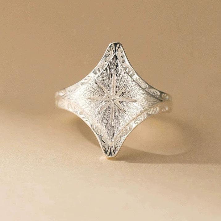 925 Sterling Silver Rings For Women Geometric Fine Jewelry Finger Adjustable Gold Interware CZ Ring For Party Birthday Gift