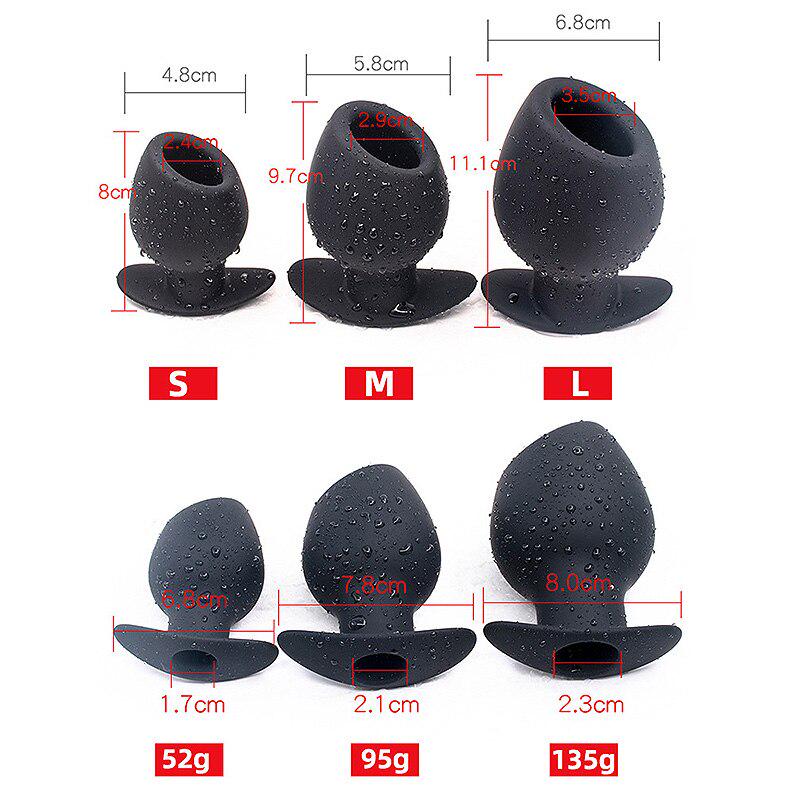 Ogromny korek analny silikonowa czara Hollow masaż prostaty rozszerzacz pochwy odbyt wziernik duży butt Plug Anus Dilator produkty dla dorosłych