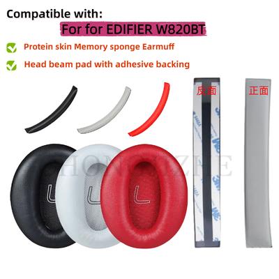 Replacement Protein Skin Memory Sponge Ear Pads Cushion / Head Beam Pad Repair Parts for EDIFIER W820BT W828NB Headset 11.01