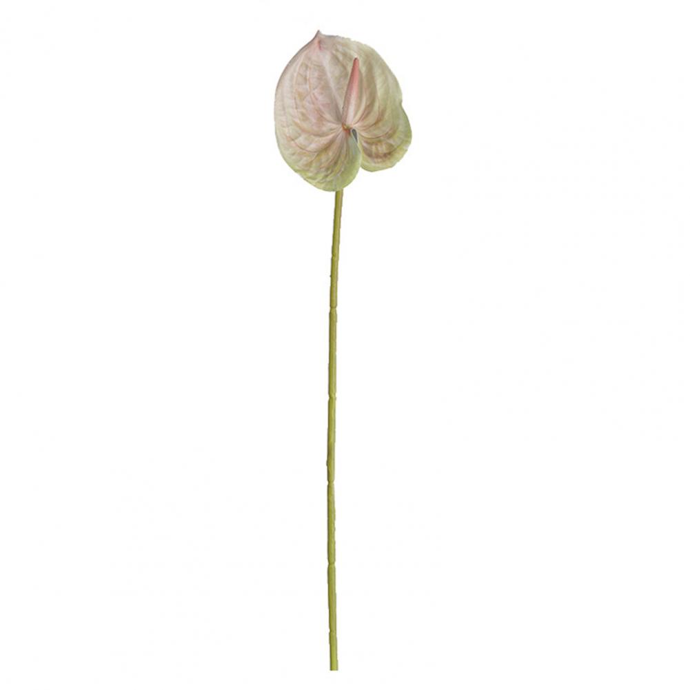 1 Branch Artificial Flower Real Touch Anthurium Lotus Artistic 3D Printing Elegant Vivid Fake Anthurium Flower Photography Props