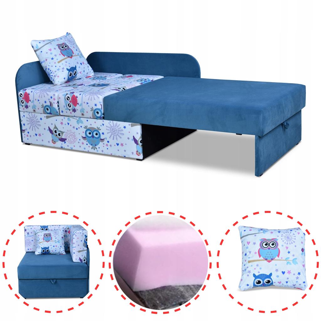 Children's Corner Sofa Bambino Extendable Container Bed Children's Mattress Kubuś