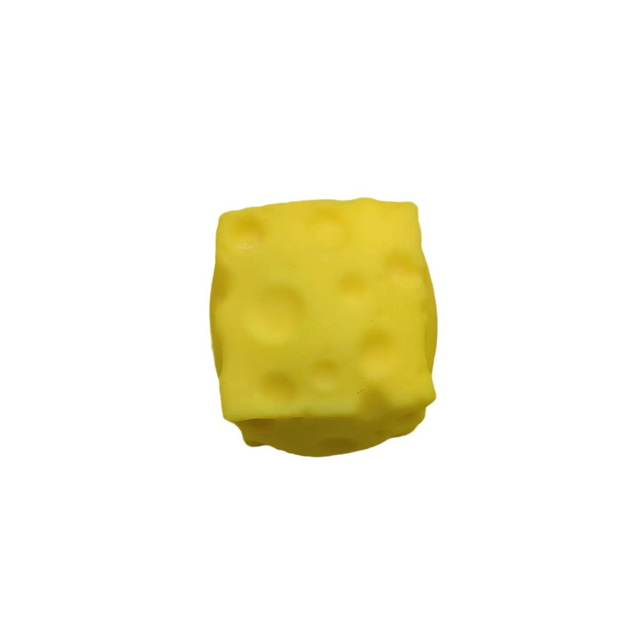 Novelty Cheese Squish Toy Giant Large Cheese Squishy vaseline Cheese Squeeze Squishy Toys Big Cheese for Anxiety Relief 5cm светло-желтого