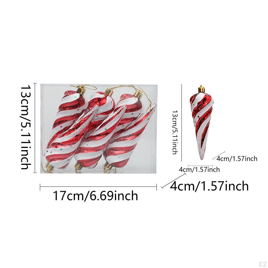 6 sztuk Ozdoby Świąteczne Zawieszki Krople Kreatywne Dekoracje do Zawieszenia Dekoracja Choinki