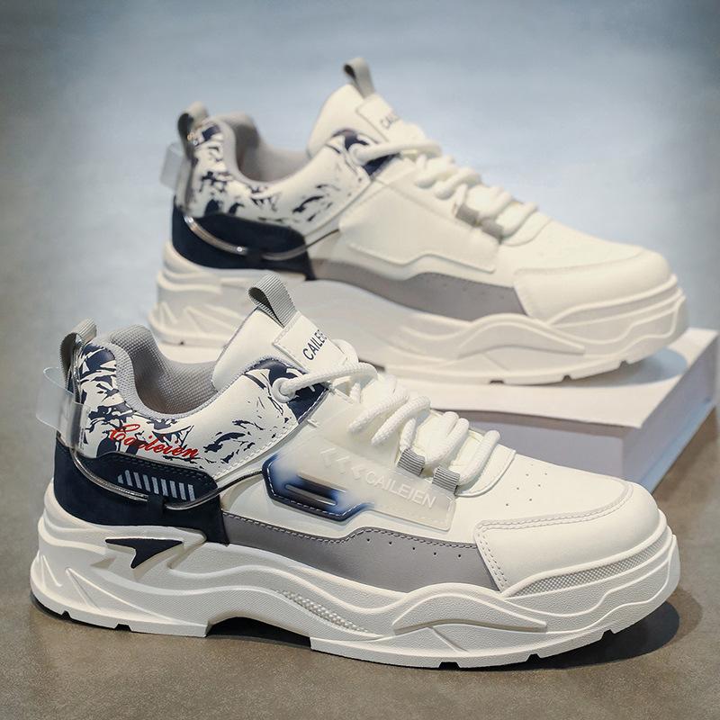 Autumn Men's Shoes New Breathable Little White Shoes Men's Trend Versatile Platform Sports Shoes Casual Board Shoes Trendy Shoes