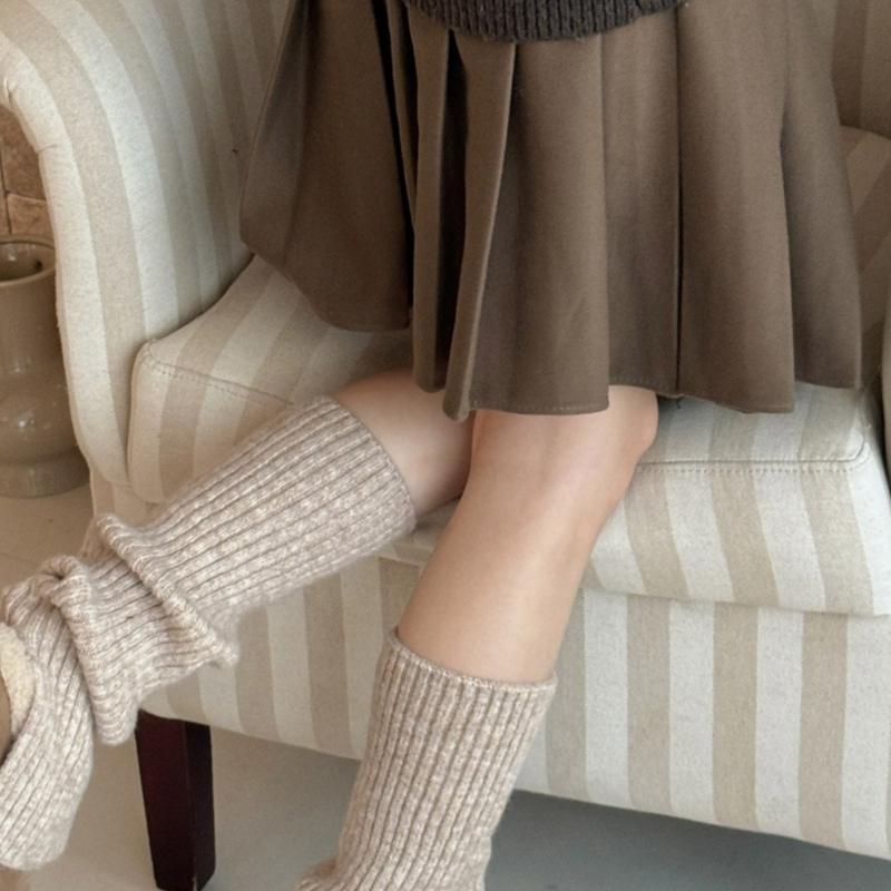 Acrylic Leg Warmers for Women Warm Soft Lightweight Long Socks Cold Weather Indoor Outdoor Activities