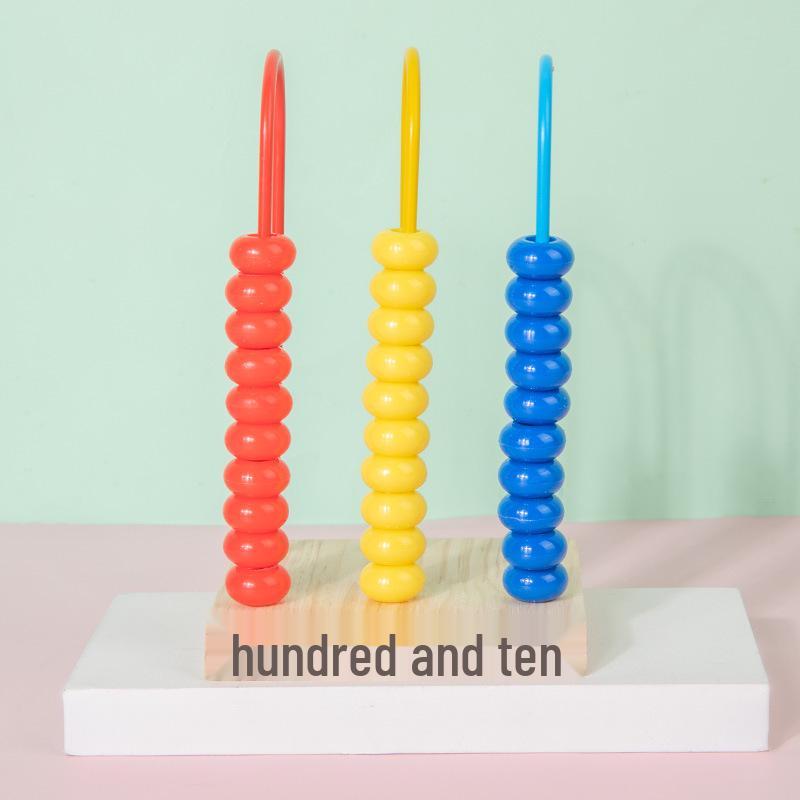 Montessori Five-Tier Abacus: Three-Digit Frame for Early Education Math Teaching - Grades 1 & 2