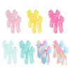 2Pcs New Children's Colorful Hair Woven Headdress Curly Rolls Bow Tassel Hair Accessories Candy Color Little Girl Hair Clip