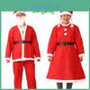 Weihnachtskostüm für Herren 5-teiliges Weihnachtsmann-Outfit-Set