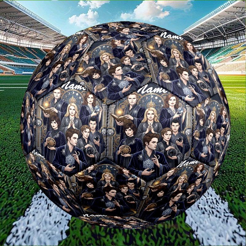 Custom Name Personalized Twilight Print Size 5 Soccer Ball Training & Match Football, for Team, Kicking, Gift for Football