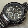 Salvatore Marra Men's Radio Wave Solar Watch Business Analog Quartz Waterproof Cross Black