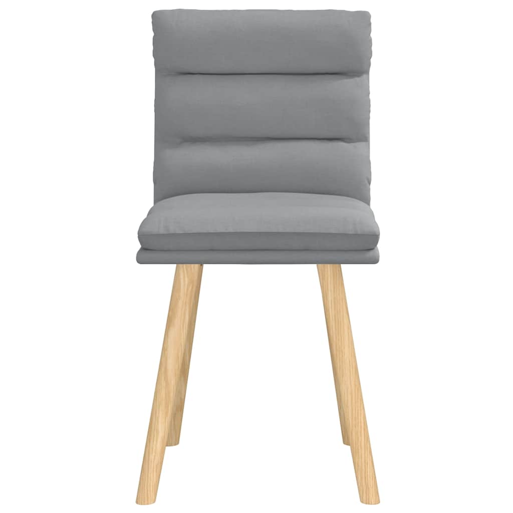 Dining Chairs 2 pcs Light Grey Fabric