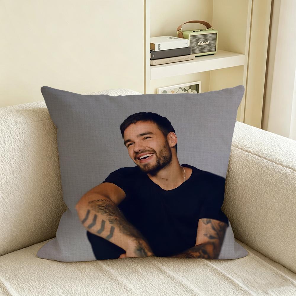 L-Liam Payne Cushion Cover Natural Linen Pillowcase Set, All-In-One Decor For Sofa, Bedroom & Chair