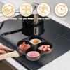 Egg Frying Pan Nonstick Pancake Pans 4-Cups Cookware Pancake Pan Egg Pan Suitable for Gas Stove Induction Cooker Breakfast Maker