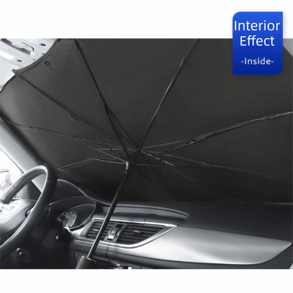 Parapluie de Voiture à Isolation Thermique Pare-Soleil Rétractable Couvertures d'Ombrev Protection Solaire Pare-Soleil Fenêtre Avant de Voiture
