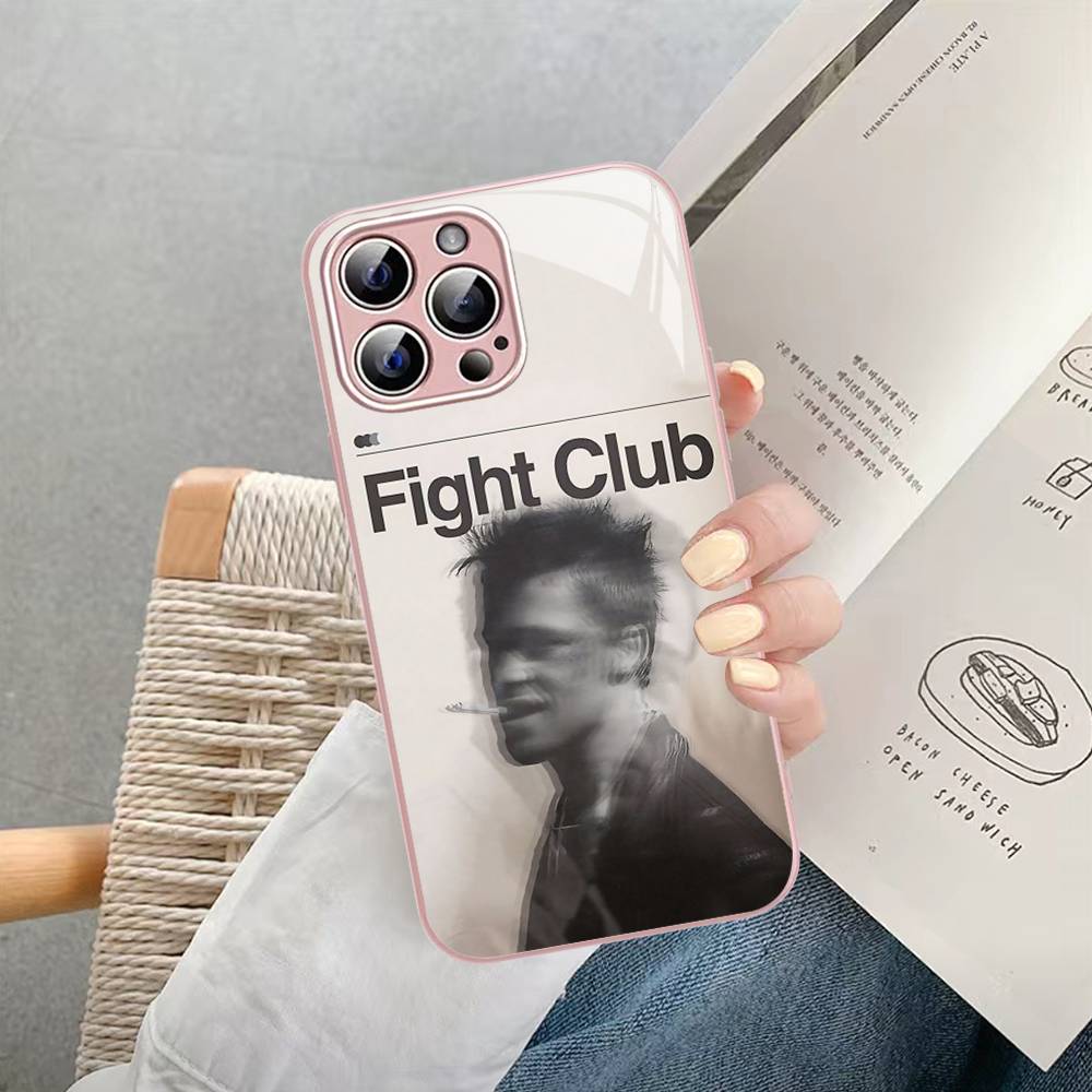 M-Movie F-Fight Club Tempered Glass For Iphone 14 13 12 11 Pro Mini XS MAX 14Plus X XS XR Cover