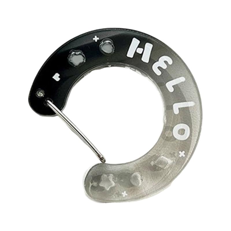 

Contemporary Gradient Keychain Accessory Featuring Lightweight Hollow Artwork For Personalized Bag Wall Decors чорний