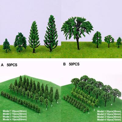 50pcs Trees Model A/B DIY Green High Quality Landscape